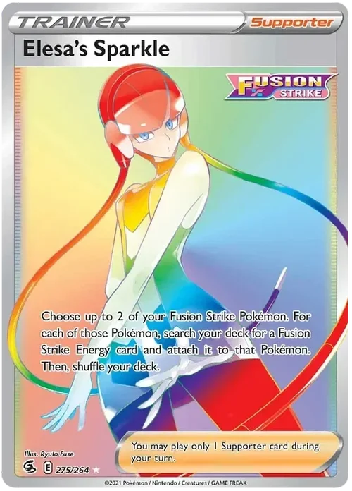 275/264 from Fusion Strike Rainbow Rare Trainer Card