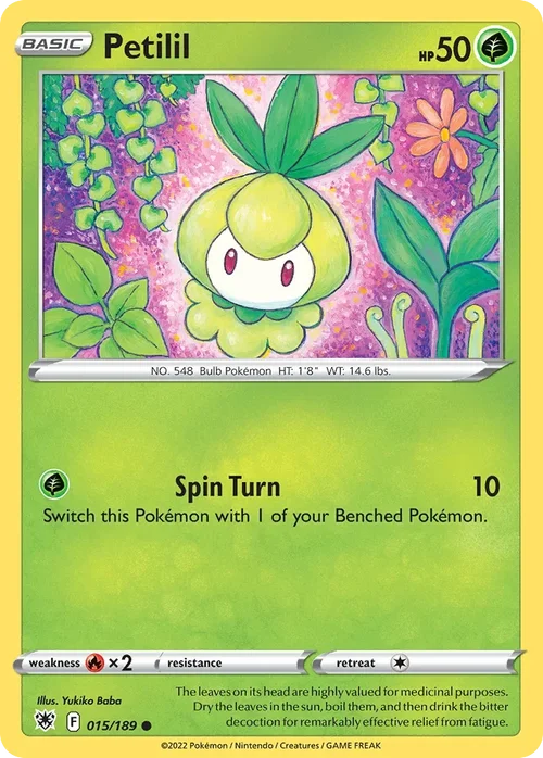 Petilil 015 Pokémon card from Astral Radiance set