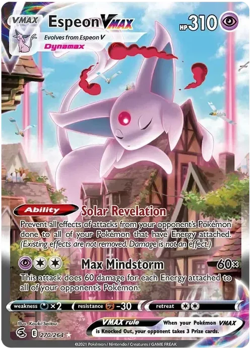 Espeon-VMAX 270 Pokemon card from Fusion Strike set