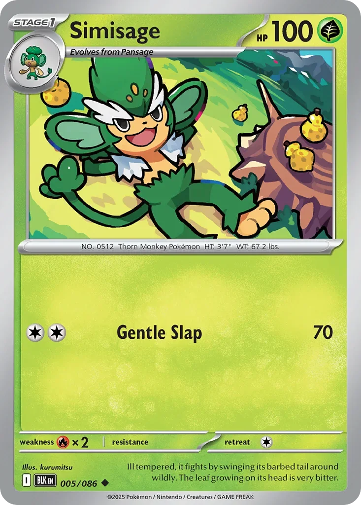 Simisage 5 Pokémon card - Uncommon