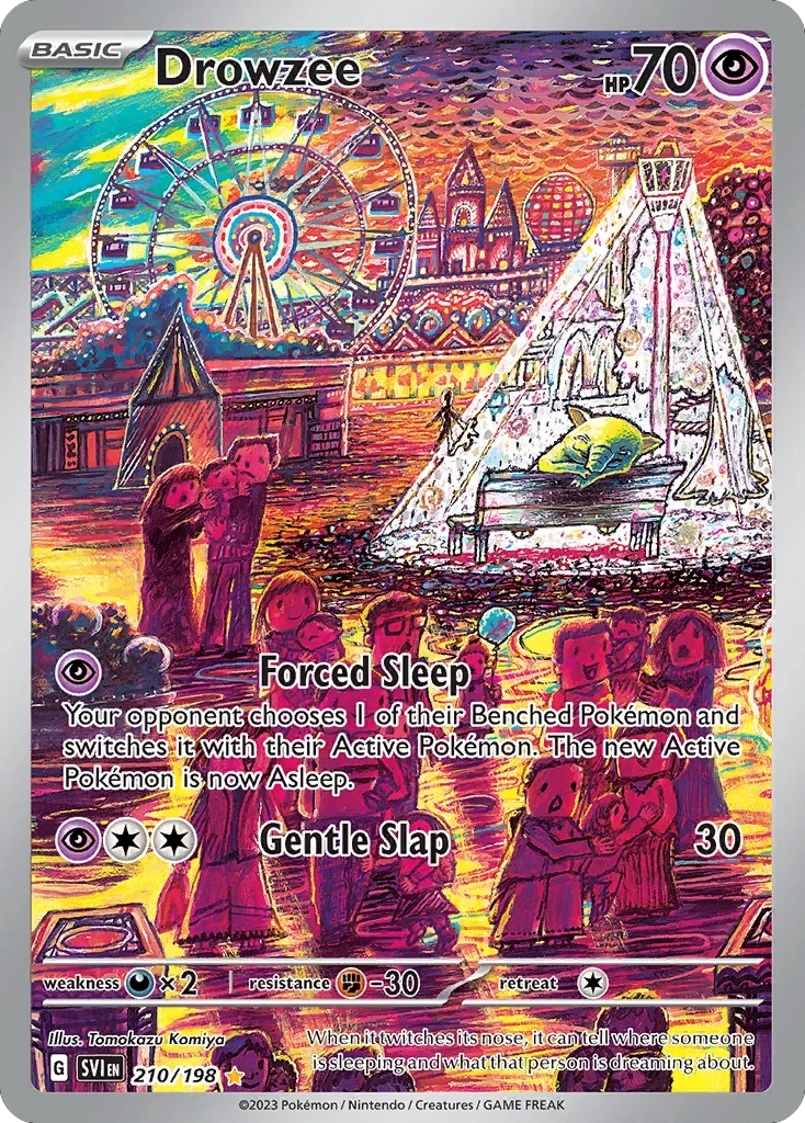 Drowzee 210 Pokemon card from Scarlet & Violet set