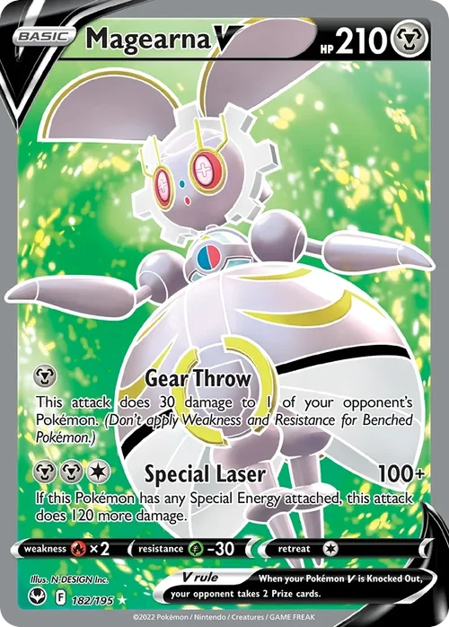 Magearna V 182 Pokemon card from Silver Tempest set
