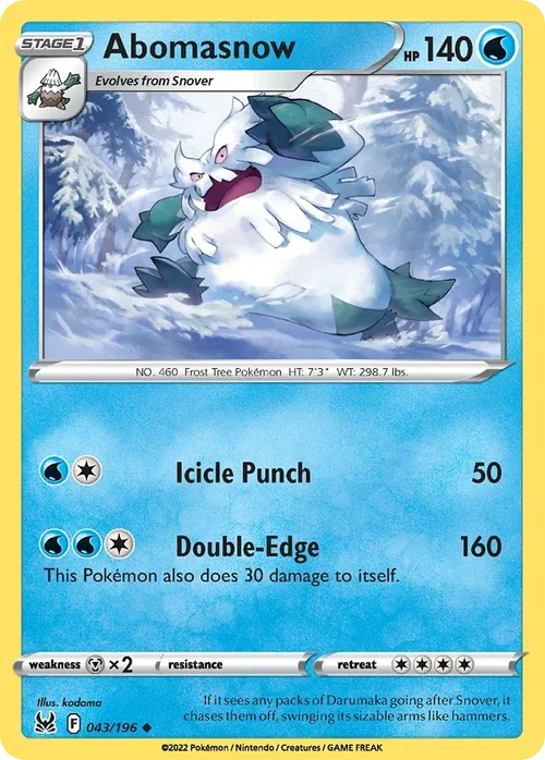 043/196 from Lost Origin Uncommon Pokemon Card