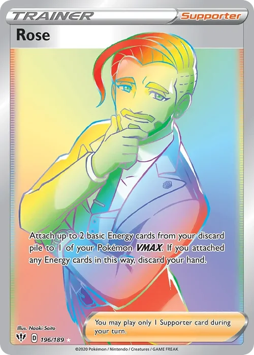 196/189 from Darkness Ablaze Rainbow Rare Trainer Card