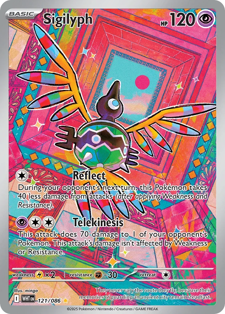 Sigilyph 121 Pokemon card from White Flare set