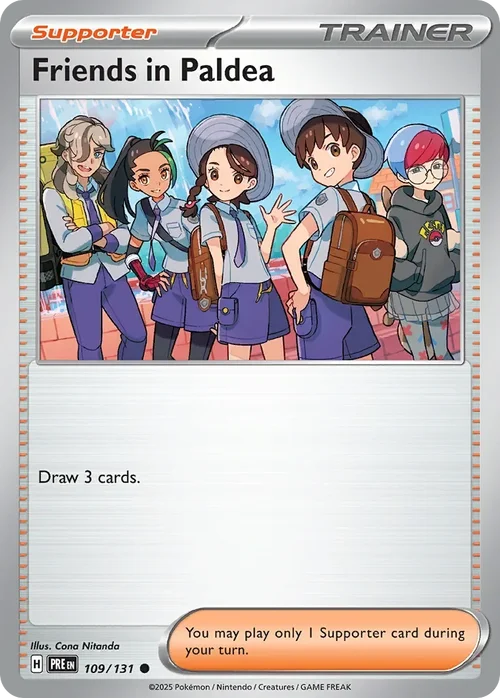 Friends in Paldea 109 Pokemon card from Prismatic Evolutions set