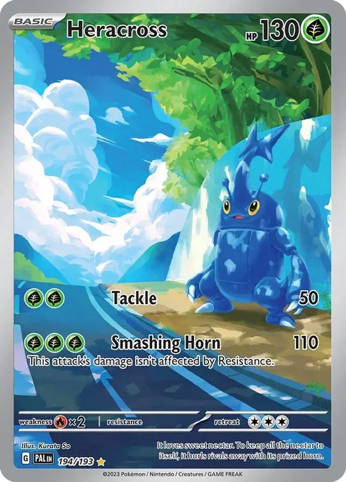 Heracross 194 Pokemon card from Paldea Evolved set