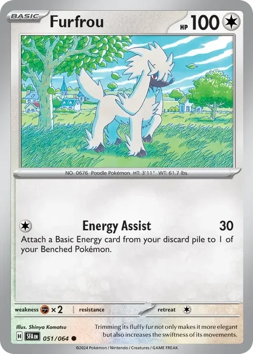 Furfrou 51 Pokemon card from Shrouded Fable set