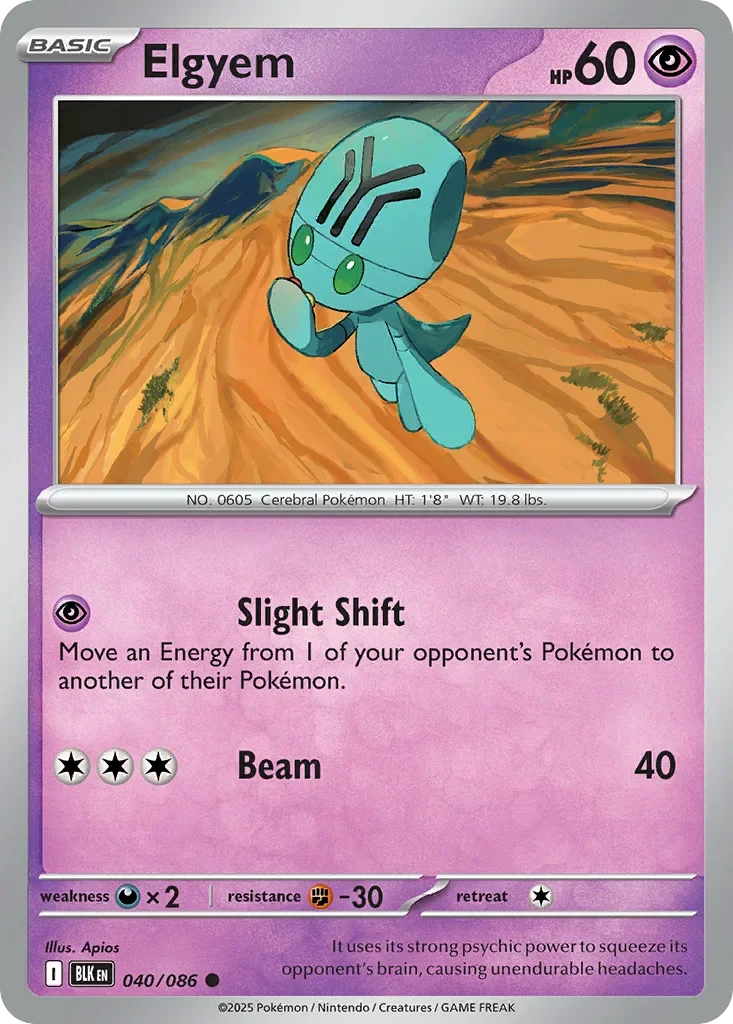 Elgyem 40 Pokémon card - Common