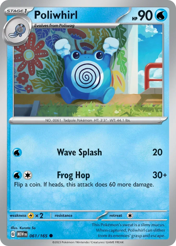 Poliwhirl 061 Pokémon card