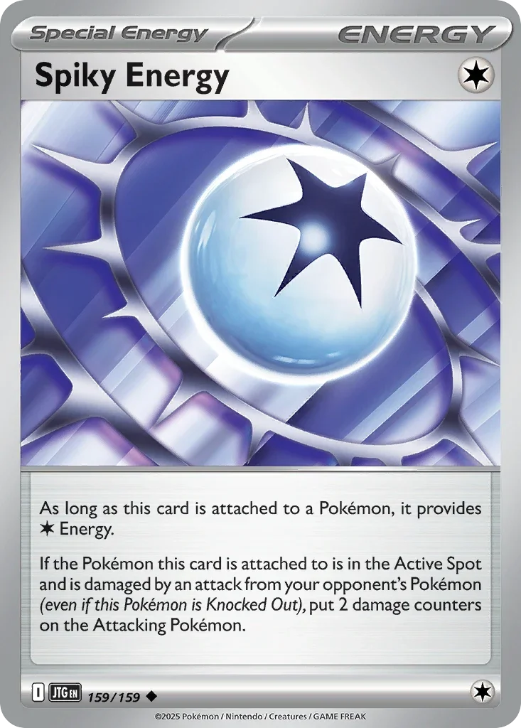 Spiky Energy 159 Pokémon card from JTG set
