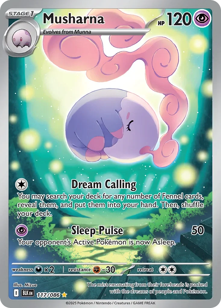 Musharna 117 Pokémon card - Illustration Rare