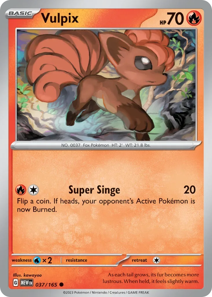 Vulpix 037 Pokémon card