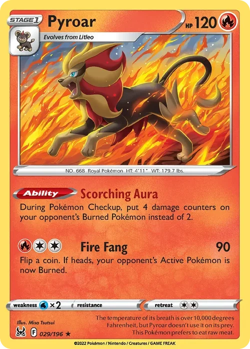 029/196 from Lost Origin Holo Rare Pokemon Card