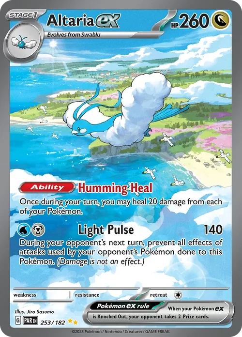 Altaria ex 253 Pokemon card from Paradox Rift set
