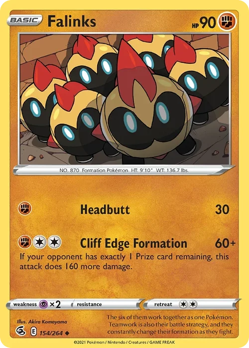 Falinks 154 Pokemon card from Fusion Strike set