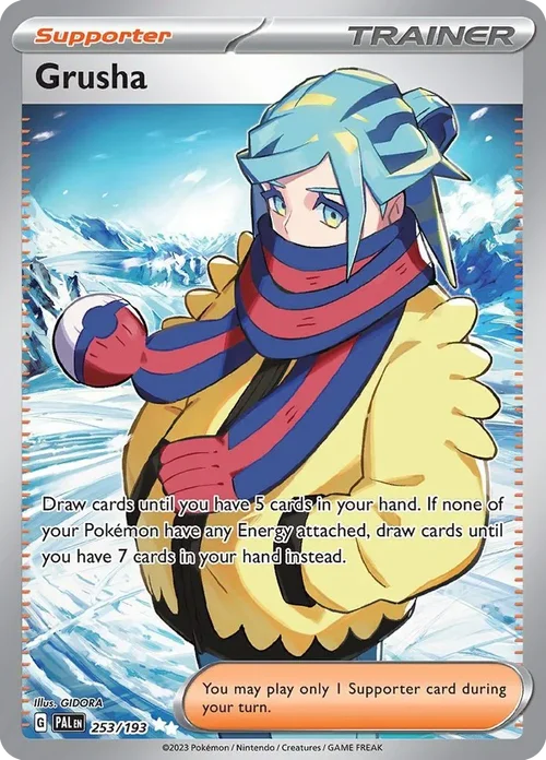 Grusha 253 Pokemon card from Paldea Evolved set