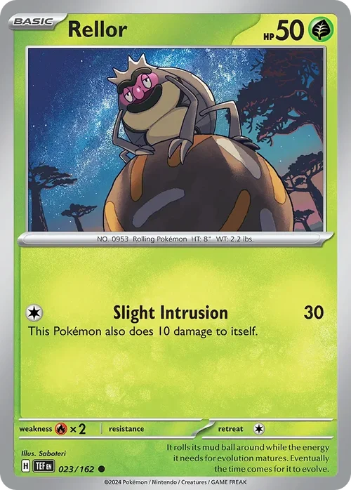 Rellor 23 Pokemon card from Temporal Forces set
