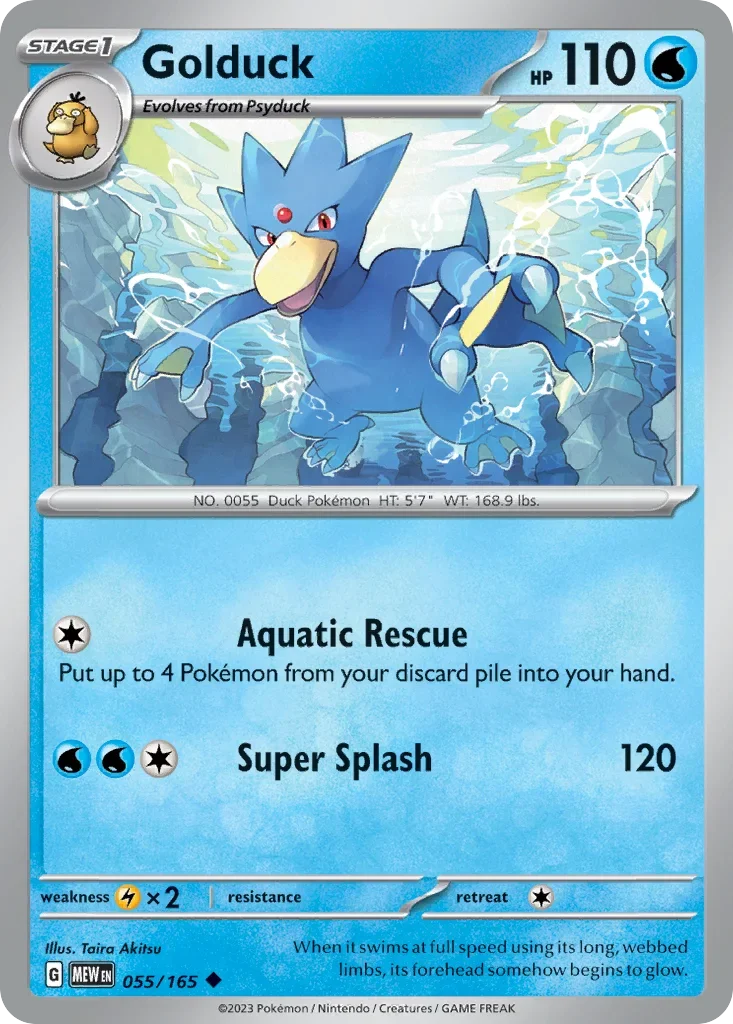 Golduck 055 Pokémon card