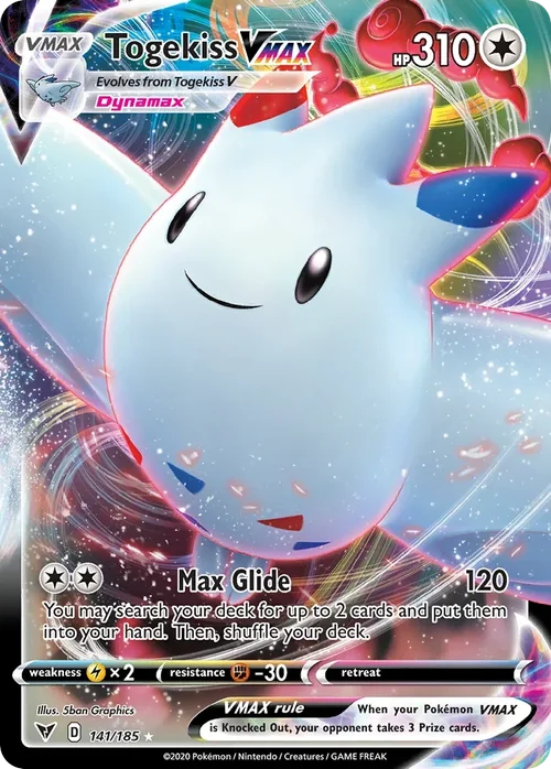 Togekiss VMAX 141 Pokemon card from Vivid Voltage set