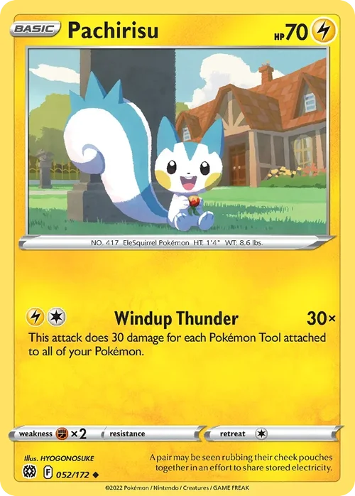 Pachirisu 052 Pokemon card from Brilliant Stars set