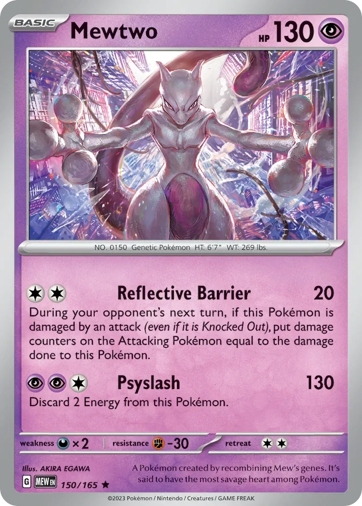 Mewtwo 150 Pokémon card