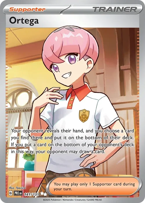 Ortega 141 Pokemon card from Prismatic Evolutions set