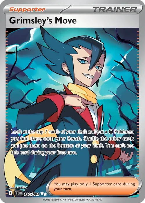 Grimsley%27s Move 120 Pokémon card from Phantasmal Flames set