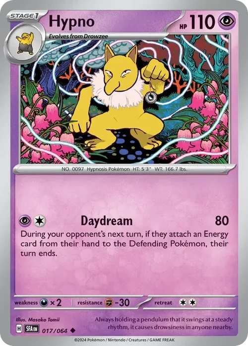 Hypno 17 Pokemon card from Shrouded Fable set