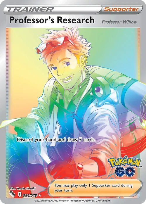 Professor's Research 84 Pokemon card from Pokemon GO set