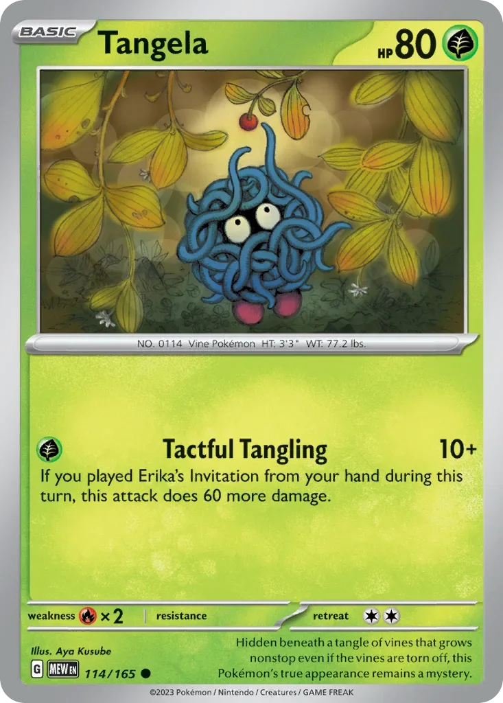 Tangela 114 Pokémon card