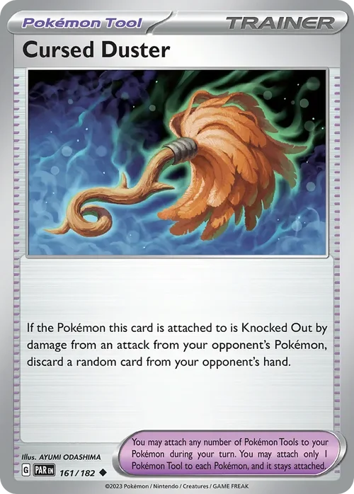 Cursed Duster 161 Pokemon card from Paradox Rift set