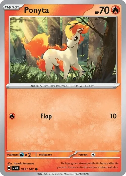 Ponyta 19 Pokemon card from Stellar Crown set