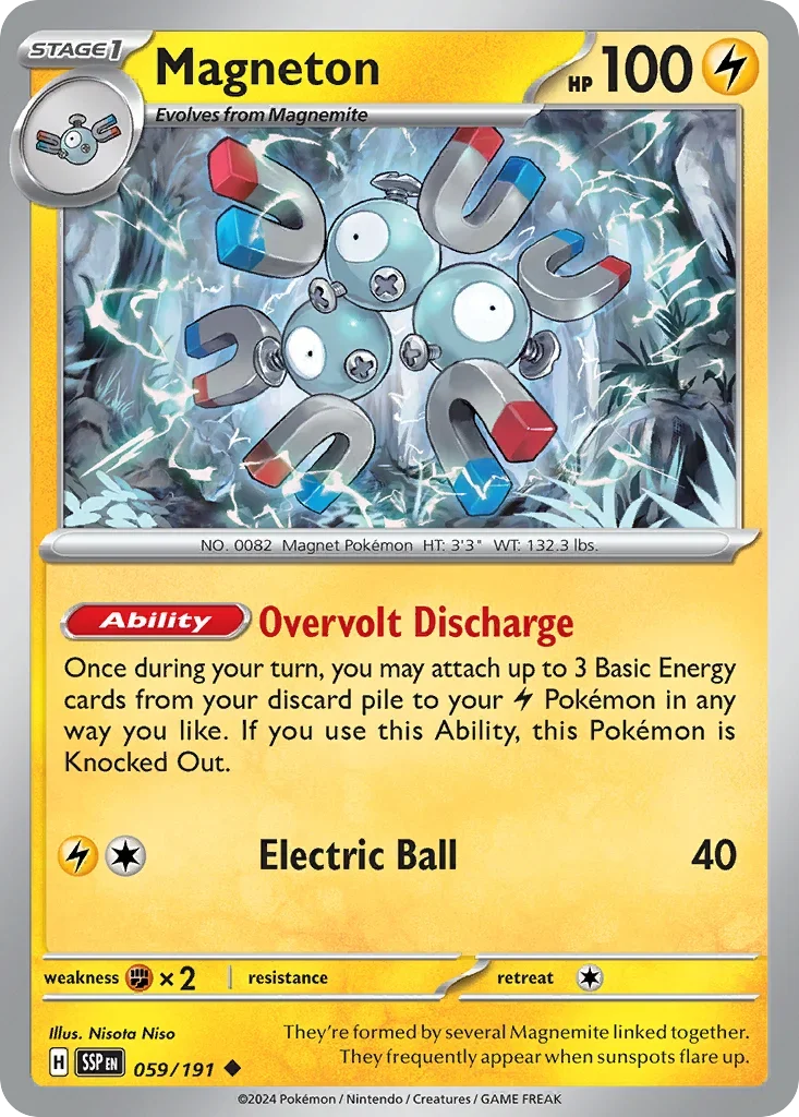 Magneton 059/167 Pokemon card from Surging Sparks set