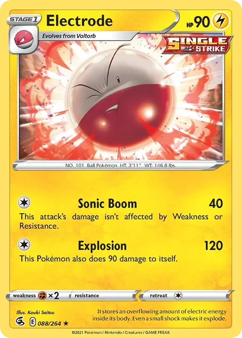 Electrode 88 Pokemon card from Fusion Strike set