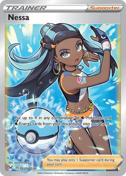 Nessa TG27 Pokemon card from Lost Origin set