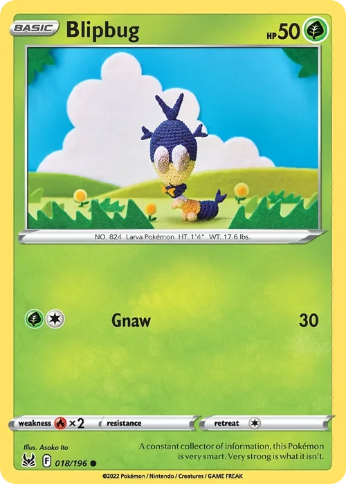 Blipbug 18 Pokemon card from Lost Origin set
