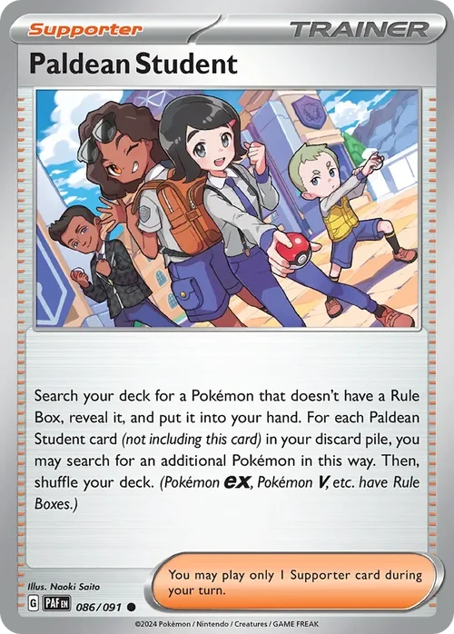 Paldean Student 86 Pokemon card from Paldean Fates set