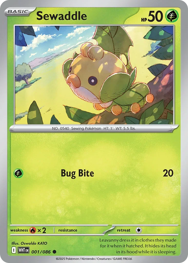 Sewaddle 1 Pokemon card from White Flare set