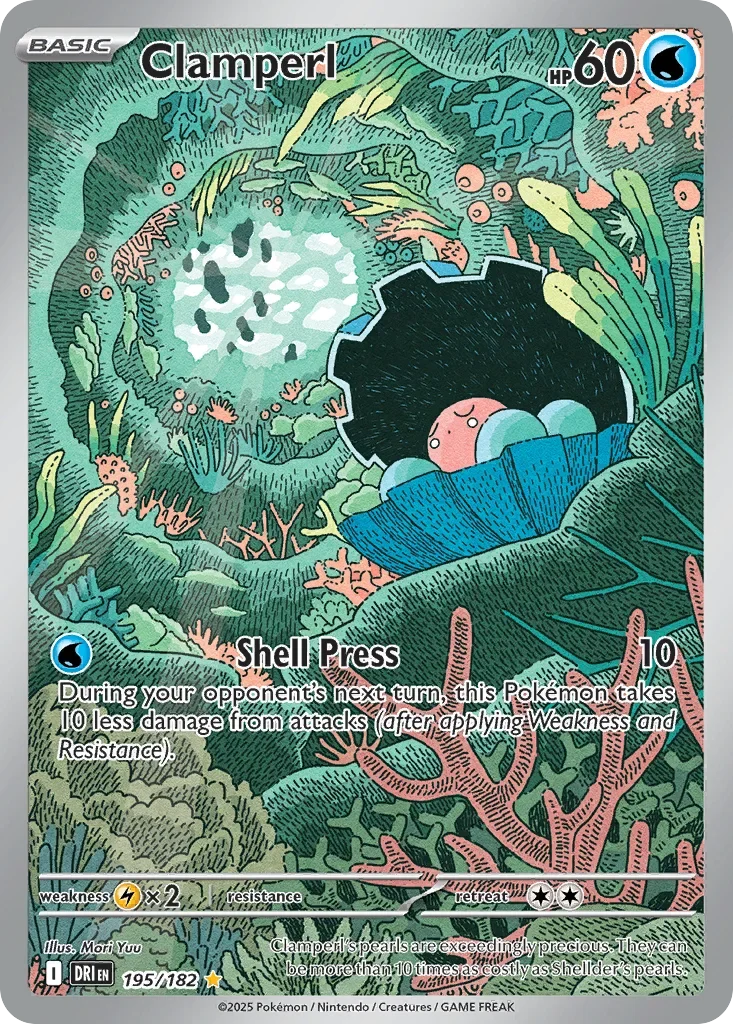 Clamperl 195 Pokemon card from Destined Rivals set
