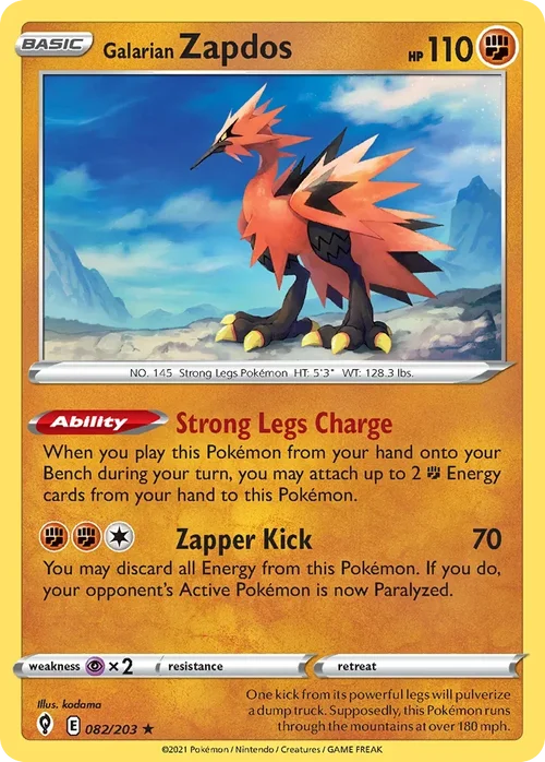 082/203 from Evolving Skies Holo Rare Pokemon Card