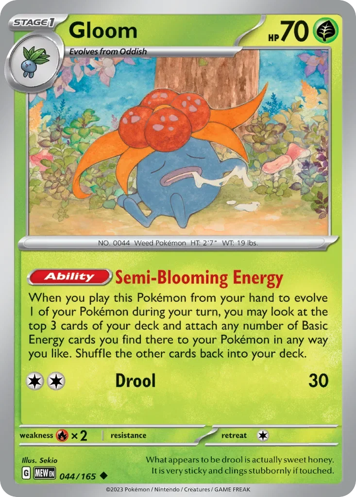 Gloom 044 Pokémon card