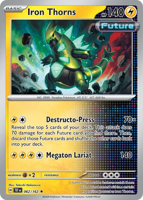 Iron Thorns 62 Pokemon card from Temporal Forces set