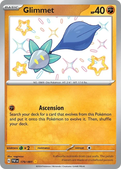 Glimmet 179 Pokemon card from Paldean Fates set