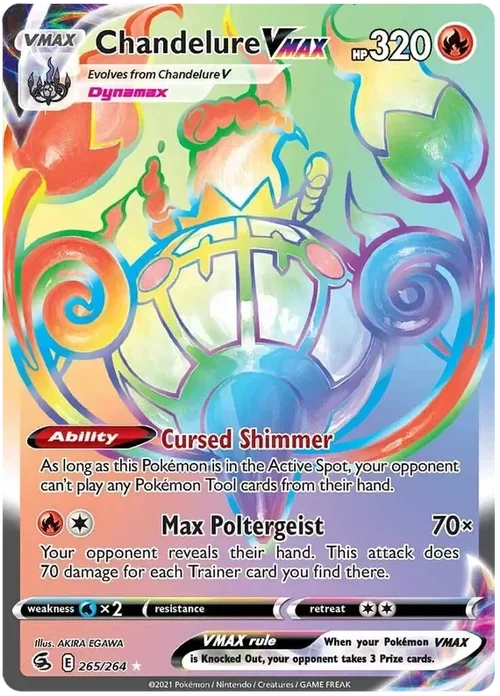 265/264 from Fusion Strike Rainbow Rare Pokemon Card