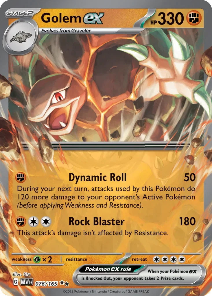 Golem ex 076 Pokémon card