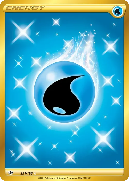 Water Energy 231 Pokemon card from Chilling Reign set