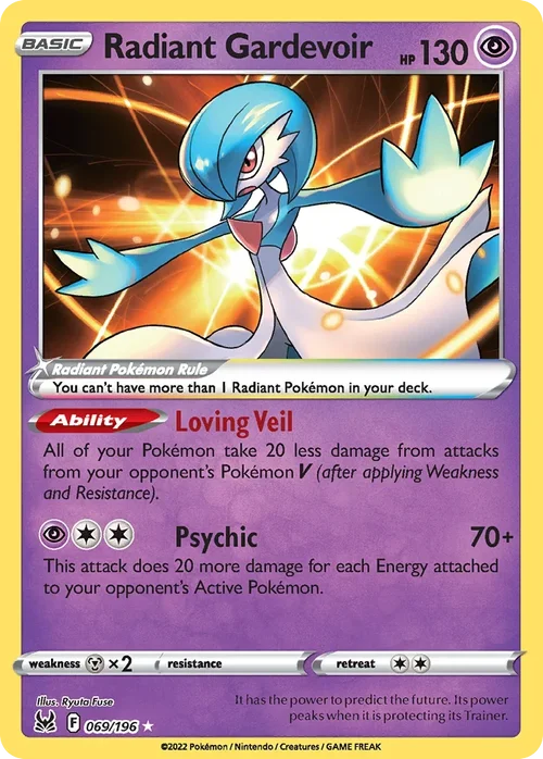 069/196 from Lost Origin Radiant Rare Pokemon Card