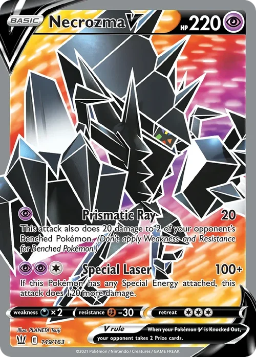Necrozma V 149 Pokemon card from Battle Styles set