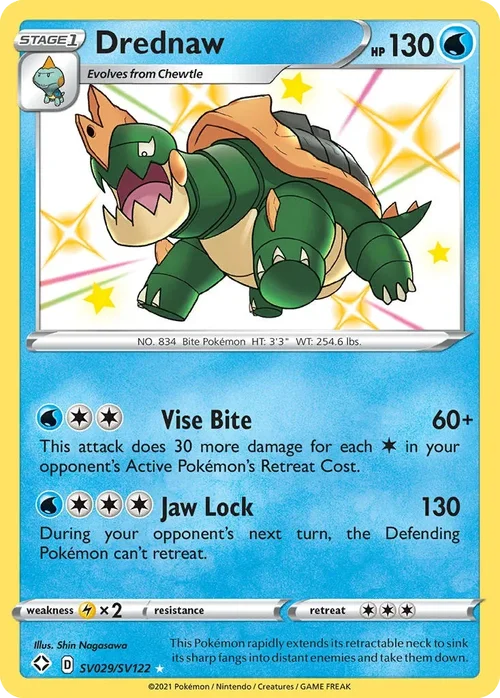 Drednaw SV029 Pokemon card from Shining Fates set